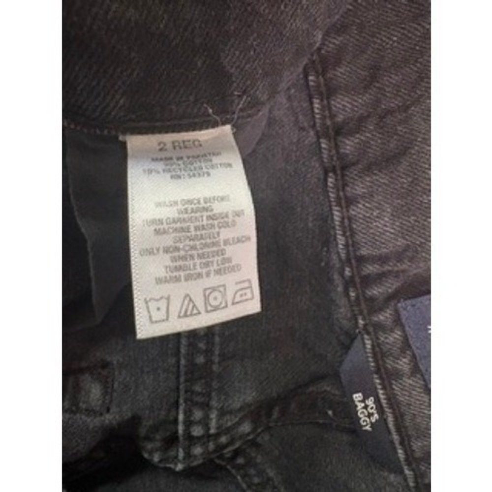 Aeropostale Black Denim 90's Baggy Jeans Women's Size 2 High Rise Y2K - Picture 4 of 7